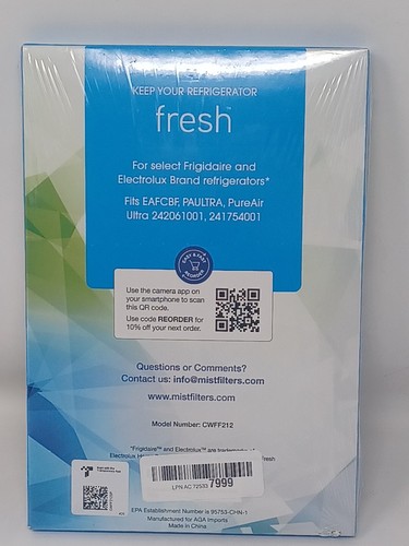 FRESH Replacement Frigidaire Pure Air Ultra PAULTRA EAFCBF Air Filters (2 Pack) - Picture 5 of 6