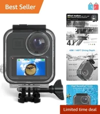 GoPro Max Waterproof Housing: 45M Depth, Tempered Glass & Touchscreen Design