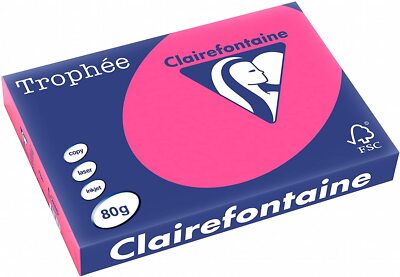 Clairefontaine 2888C Druckerpapier Trophée A3 Neonpink Pink Neon 80g 500 Blatt