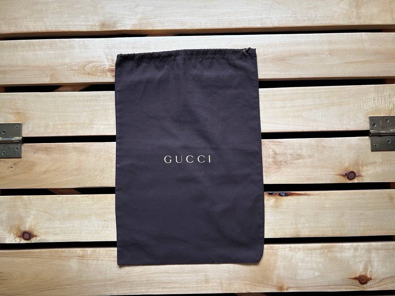 SAINT LAURENT Gucci Sacchetti antipolvere per scarpe marroni con logo Made in Italy
