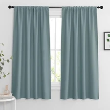 RYB HOME Blue Bedroom Curtains Room Darkening, Thermal Insulated Privacy Living