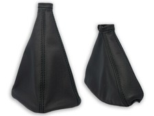 FÜR ALFA ROMEO GTV SPIDER 916 98-04 SCHALTMANSCHETTE HANDBREMSSACK LEDER SCHWARZ