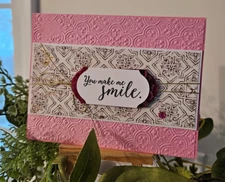 STAMPIN UP CARD KIT -YOU MAKE ME SMILE Makes 4 - Set #25.28