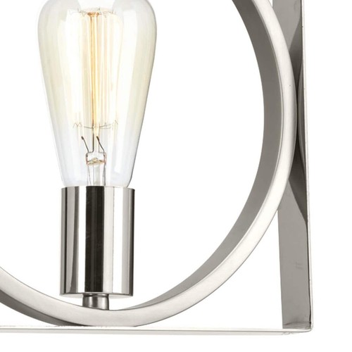 Inman Collection 1-Light Polished Nickel Mini-Pendant with Satin Nickel Accents - Picture 3 of 3