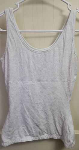 Women's Teez-Her White Speckled Gray/Grey Size Small Tank Top