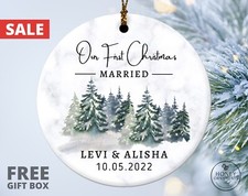 Personalized Married Ornament, Our First Christmas Ornament