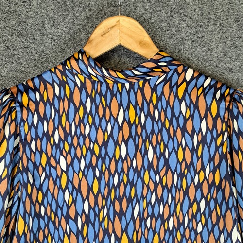 Sportscraft Womens Blouse Top Size 12 Colourful Satin - Picture 2 of 10