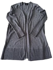 CARLISLE COLLECTION Cashmere Cardigan Women Small Gray Sweater Lightweight