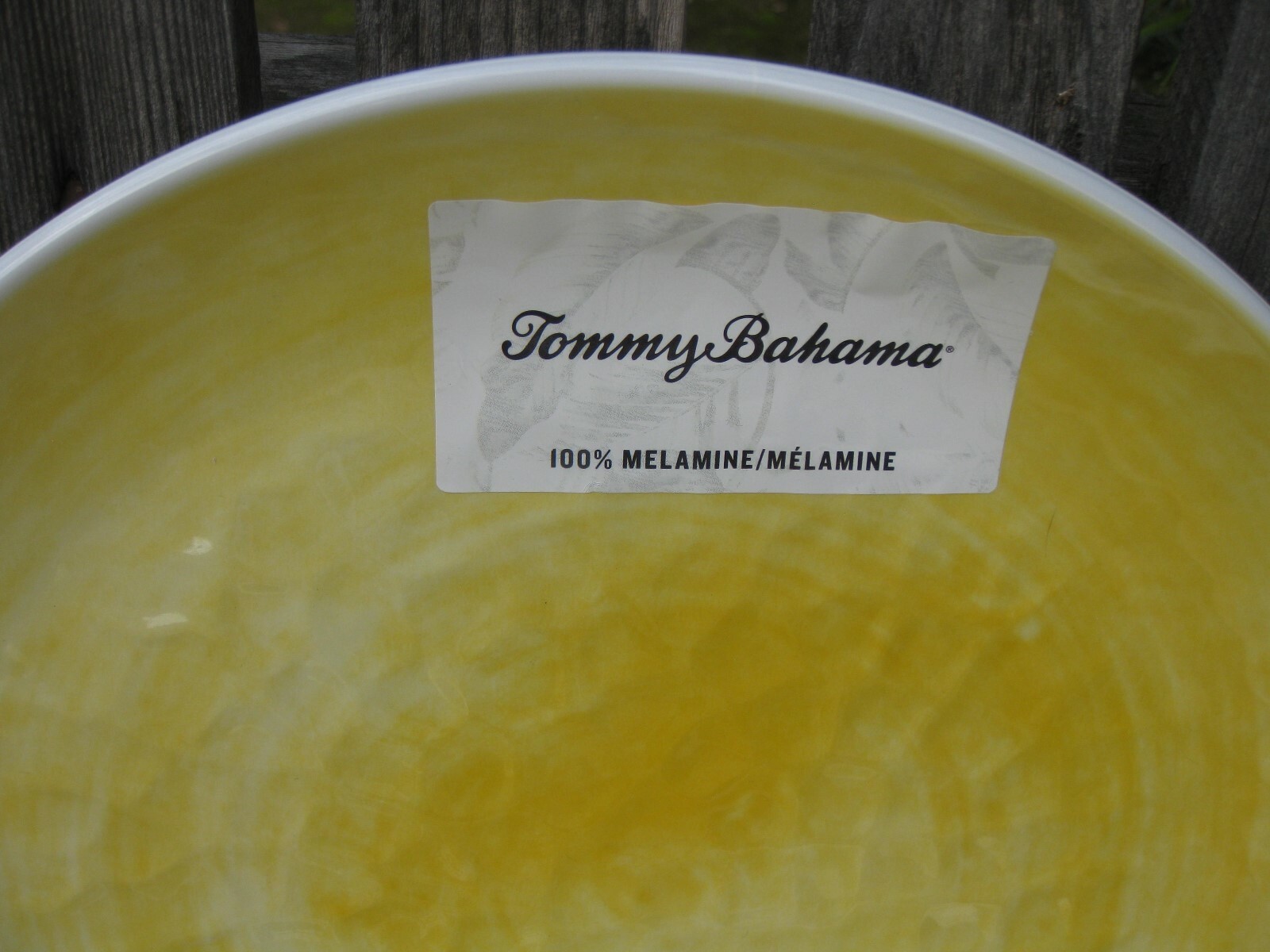x6 TOMMY BAHAMA Yellow MELAMINE Watercolor Dinner Plates 11" Lemon eBay