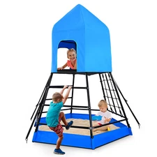 Outdoor Dome Climber Playground Gym Climbing Tent Sandbox Playset for Kids 200lb