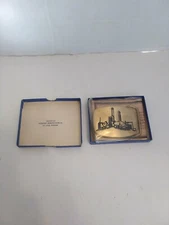 Shell Oil MARTINEZ Complex Safety Award 100% Solid Brass Belt Buckle BTS NEW