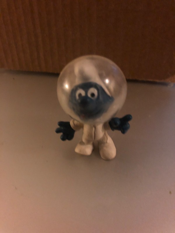 vintage smurf astronaut schleigh