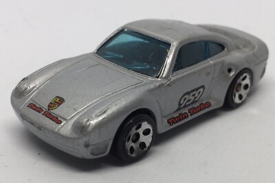 Hot Wheels Silver Porsche 959 Twin Turbo Loose Diecast 1:64