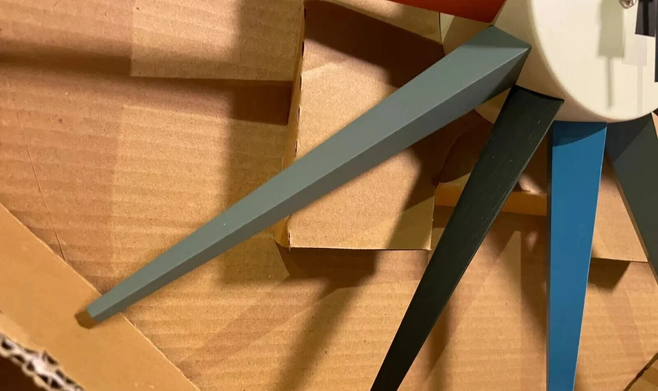 George Nelson Sunburst Wall Clock Multi Color Reproduct Design Furniture Mid 20 - Image 3 of 4