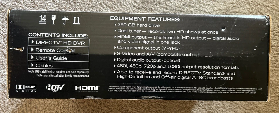 DirecTV HD DVR TiVo HR10-250 Digital Satellite Receiver with Remote - Image 3 of 4