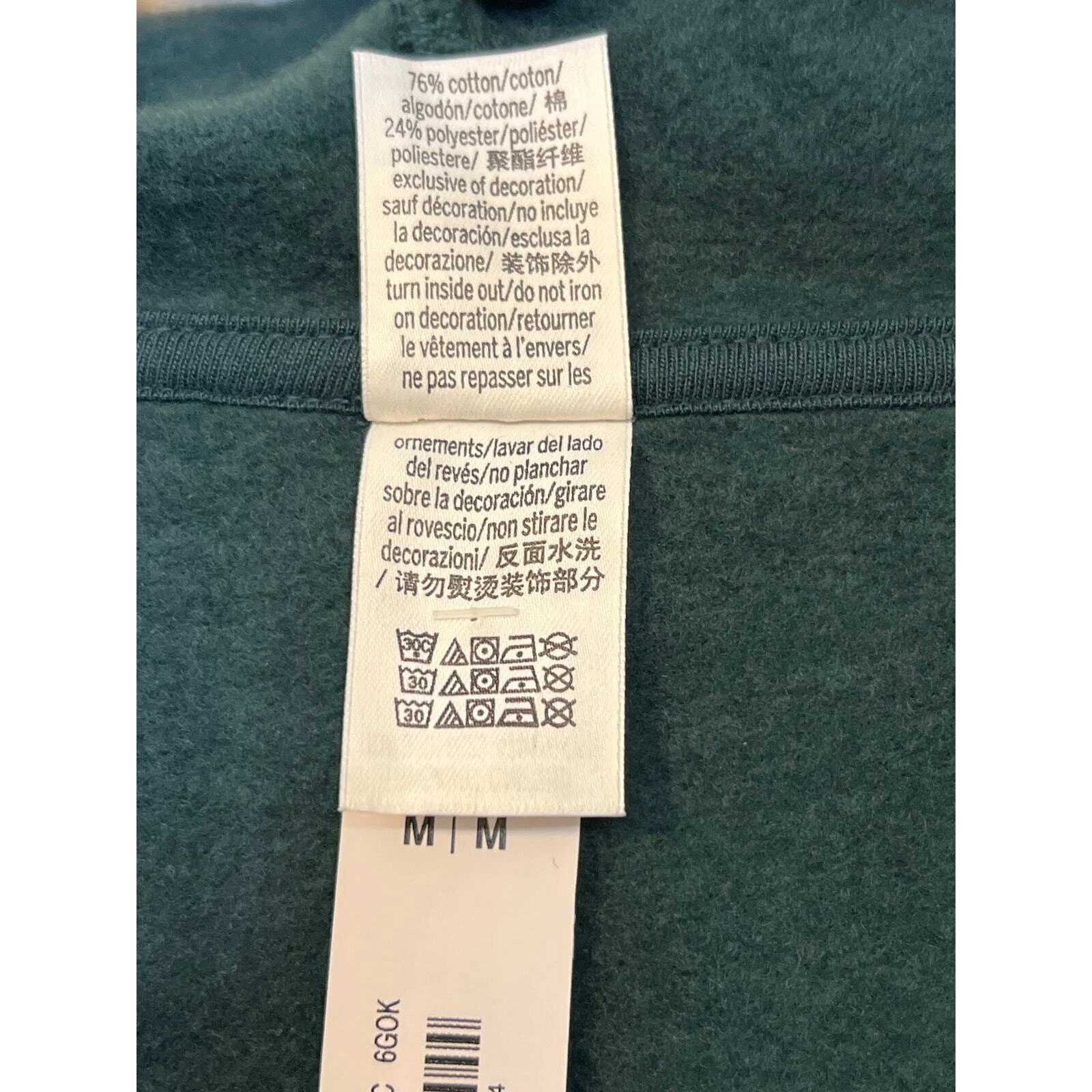 UNDERCOVER Felpa con cappuccio verde ricamata Victorias Secret ROSA Love Aspen taglia M