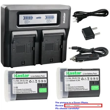 Kastar Battery LCD Dual Fast Charger for Nikon EN-EL15b MH-25b & Nikon D850 DSLR