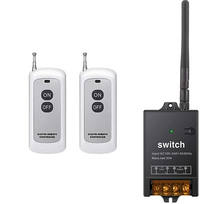 Wireless Remote SwitchAC 110V/120V/240V/40A Relay with Voltage IsolationRF Re...