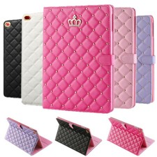 For iPad 9th 8th 7th 6th 5th Generation 10.2" Case Soft Leather Crown Case Cover