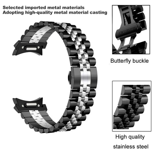 Metal Strap For Samsung Galaxy Watch6 Classic 43/47mm 40/44/42/46mm Steel Band - 第 4/17 張圖片