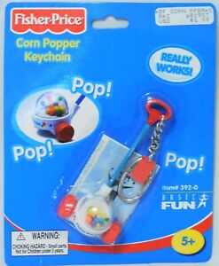 New in Package Keyring Fisher Price Corn Popper Keychain