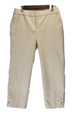 Rafaella Size 4 Women s Curvy Stylish Dress Capri's Beige Lined NWOT