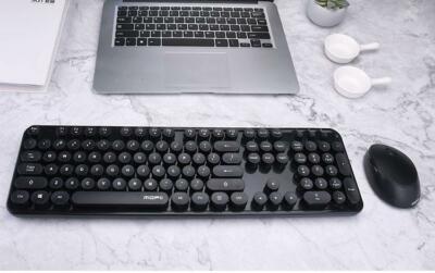 MOFII Tastiera wireless e mouse, graziosa tastiera retrò | FindTheDeal