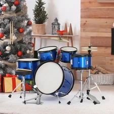 Katxon 5-Piece Junior Starter Drum Kit with Cymbals, Hardware,Sticks for Gift