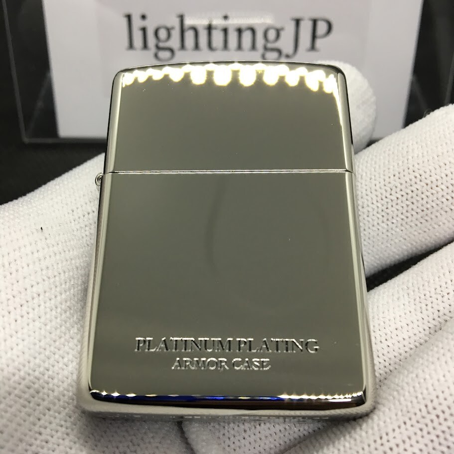 Zippo Armor Platinum Plating Titanium Silver Side Logo Zippo Armor Platinum Plating Titanium Silver Side Logo