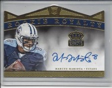 MARCUS MARIOTA 2015 CROWN ROYALE ROOKIE ROYALTY GOLD DIE CUT AUTO RC #D 40/49
