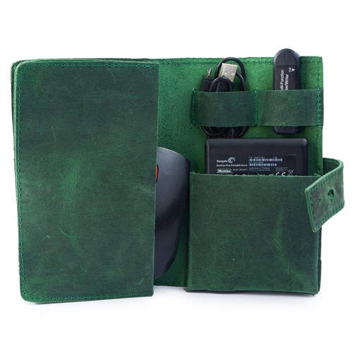 Leather Desk Charger Holder Case Cable Organizer For Phone & Tablet Accessory UK - Picture 29 of 48