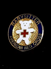 Vintage Red Cross American Red Cross Babysitter Pin Lapel Brooch