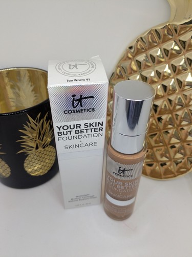 IT Cosmetics Your Skin But Better Foundation + Skincare 30ml - Tan Warm 41 - NEW - Picture 3 of 8