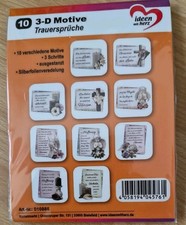 10 x 3D Motive Trauersprüche