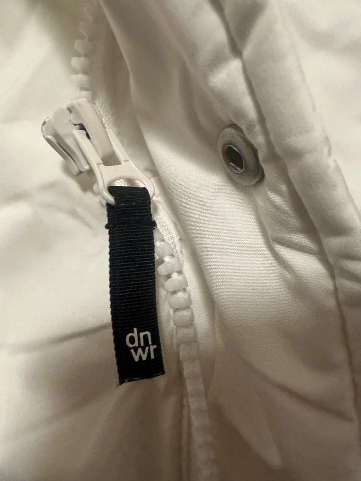 ZARA Damen Puffer Weste Weiß Kapuze Steppweste Winter Gr. M - Bild 3 von 4