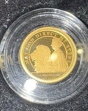 The 2021 Queens 95th Birthday 24 Carat Gold Proof One-Eighth Sovereign Coin