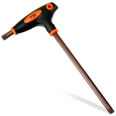 T30 Torx Screwdriver Anti Tamper Proof Key S2 Steel T-Handle Dual End Wrench