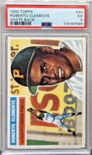 1956 Topps #33 Roberto Clemente White Back Pittsburgh Pirates PSA 5