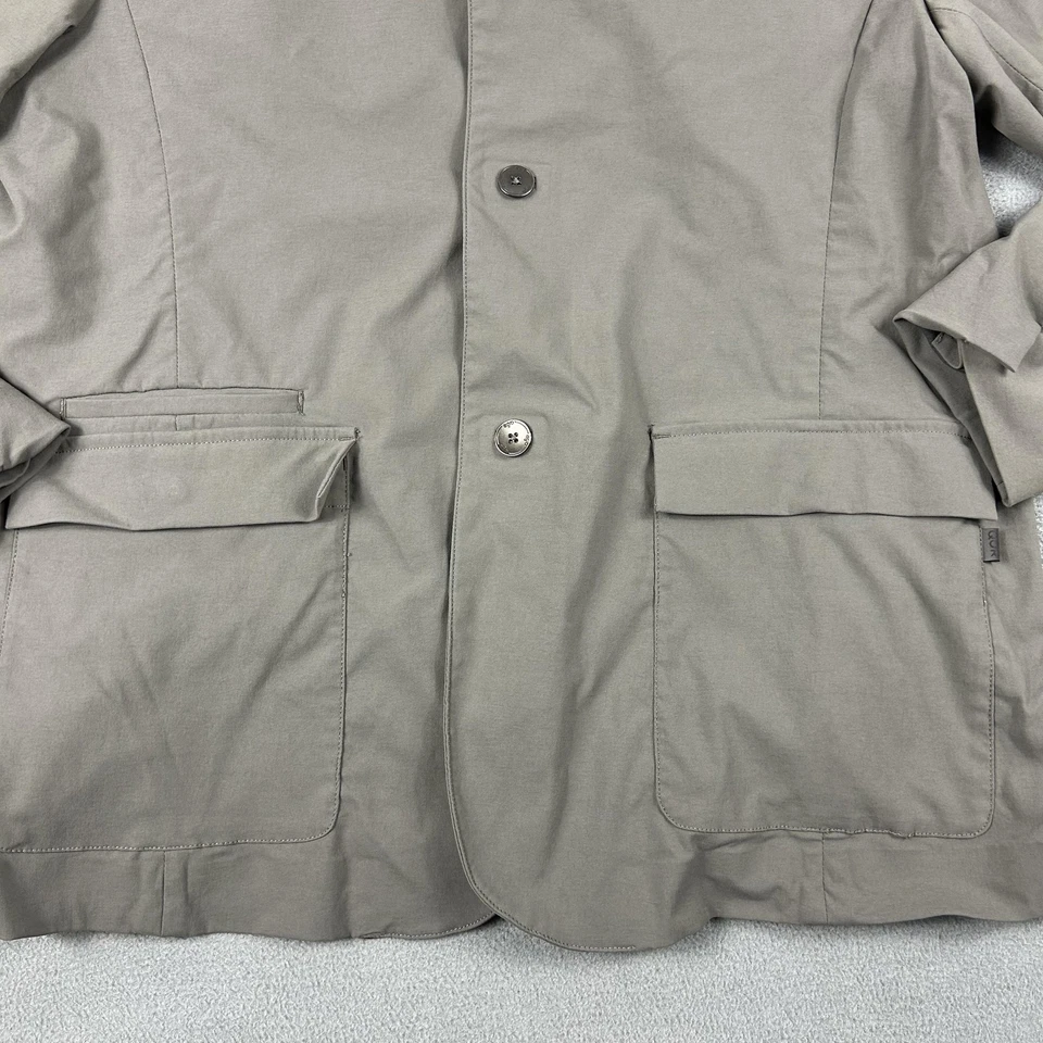 Chaqueta QOR Para Hombres XL Gris Nylon Elastizada Viaje Blazer Abrigo Ligero Informal Foto 2 de 4