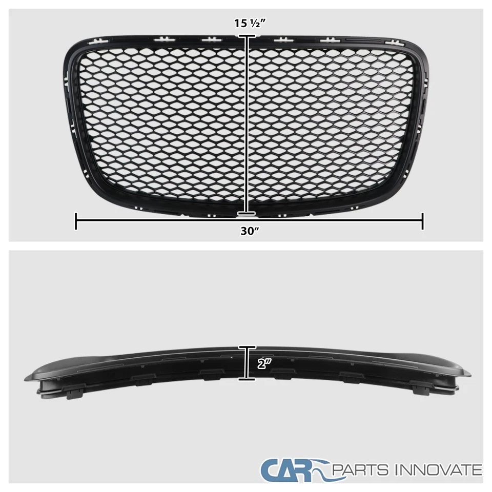 Fit 15-19 Chrysler 300/300C Black Front Mesh Style Hood Grille Grill Replacement Foto 3 de 4