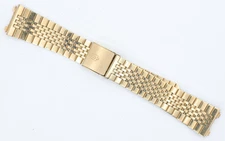 BULOVA ACCUTRON GOLD TONE STAINLESS WATCH BRACELET 17.09/19.66mm LUG ENDS (GW)