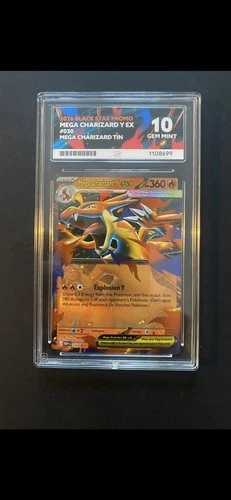 Ace 10 Mega Charizard Y Ex 030 Black Star Promo Mega Charizard Tin