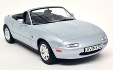 Norev 1/18 Mazda MX-5 MK1 1989 Metallic Silver Eunos Roadster Diecast Model Car