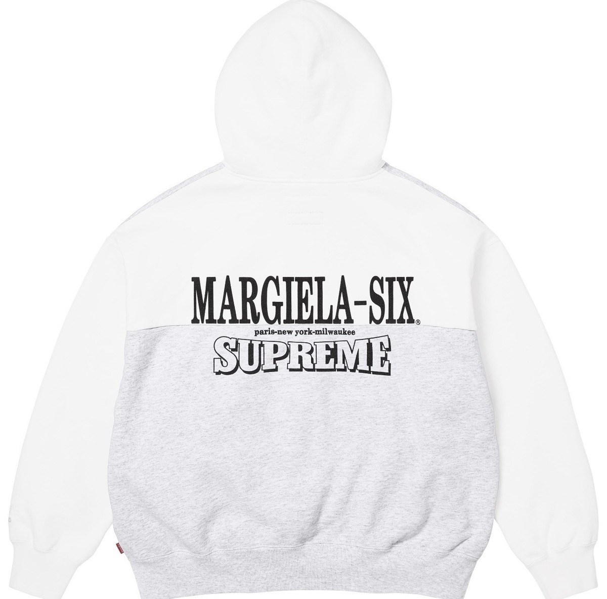 Supreme MM6 Maison Margiela Eagle Zip Up Hooded Sweatshirt Ash