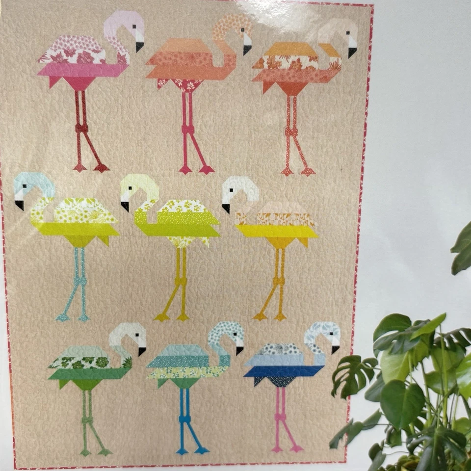FLORENCE FLAMINGO Quilt Pattern by Elizabeth Hartman 2 Sizes Chart Fabric Strips - Image 2 of 4