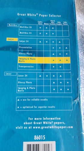 Set Of 3 Great White Matte Photo Paper 8.5 x 11 Art 150 Sheets Total 86015 - Picture 4 of 5