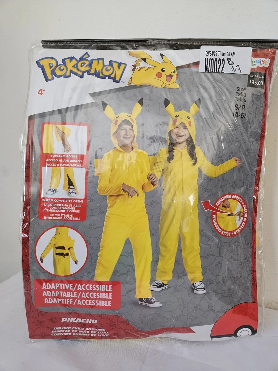 Pokémon Boys' Pikachu Costume con Cappuccio, Giallo (6/7), Giallo., 6-7