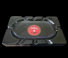 5 Vegas Cigars Black Ceramic Ashtray 8 Fingers Large 8.5” x 14” Gold Series "A"