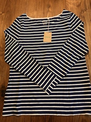 NWT Women s Boden Sky Blue Ella Long Sleeve Breton Top US 10