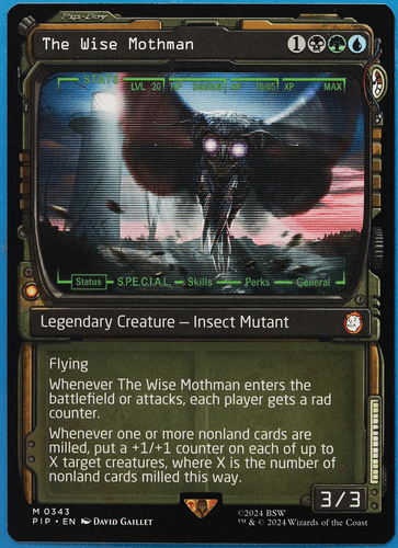 The Wise Mothman (Showcase) Fallout MINT Showcase CARD (503096) ABUGames - Picture 1 of 2